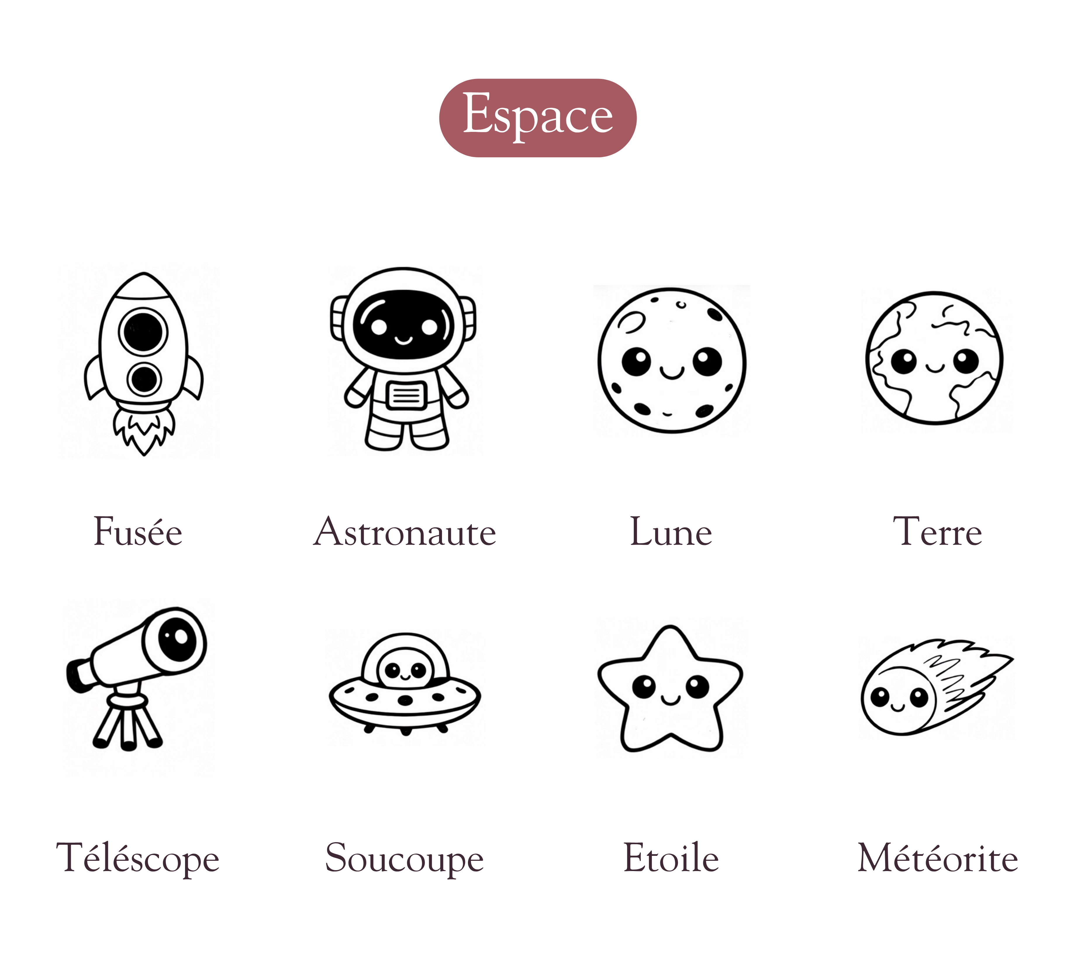 Emporte-pièces thème Espace avec prénom