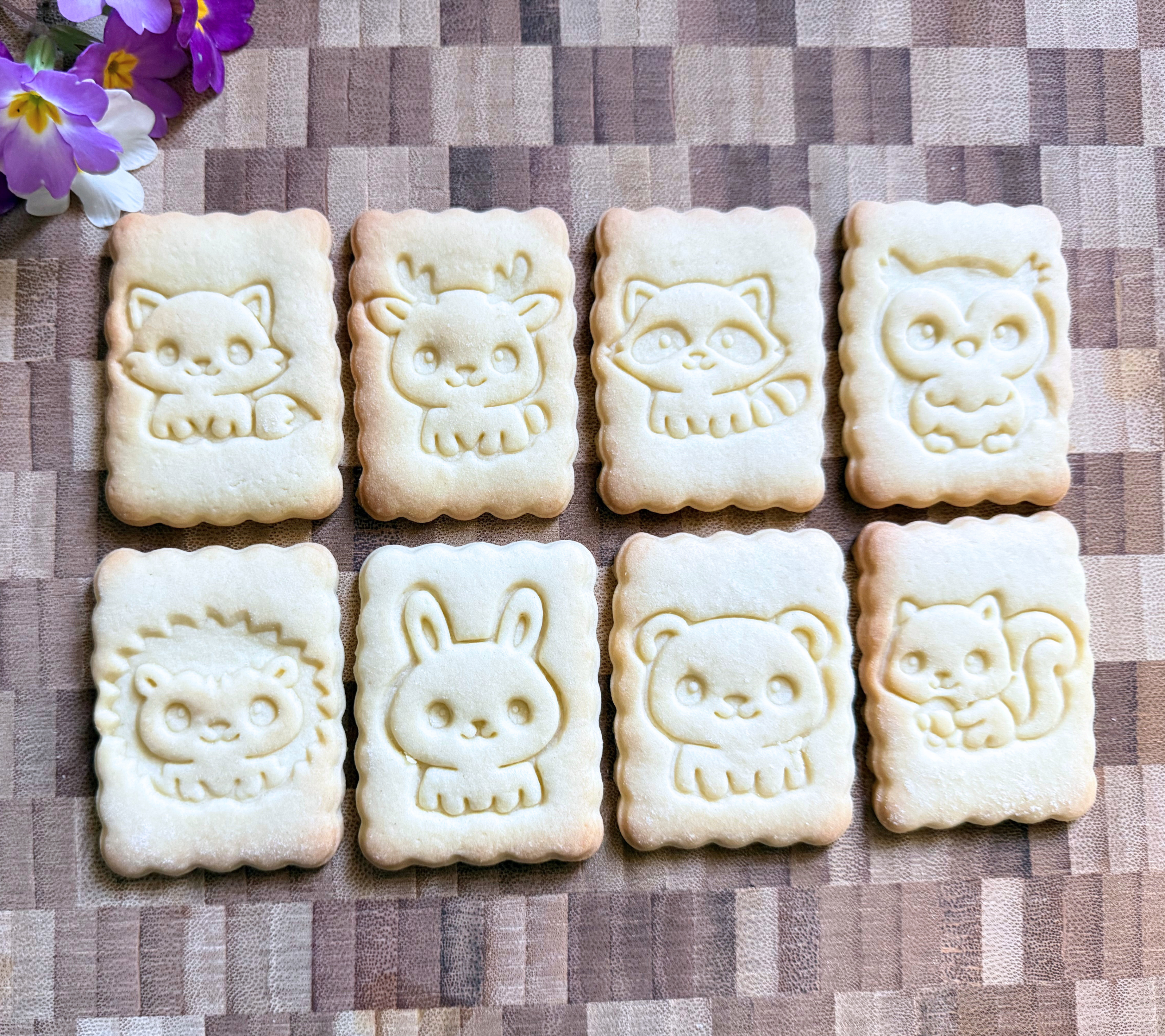 Emporte-pièces thème animaux de la forêt avec prénom