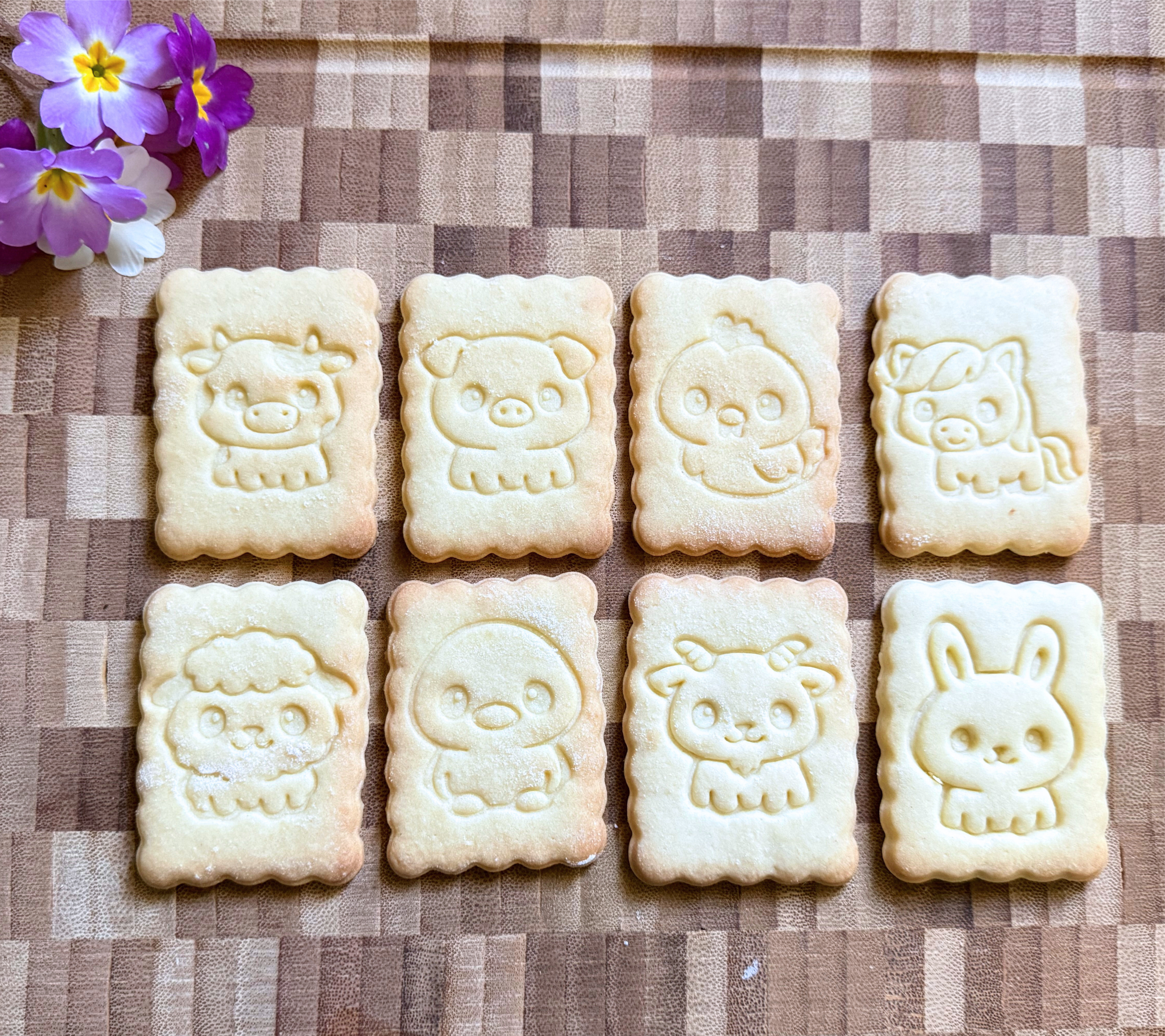 Emporte-pièces thème Animaux de la ferme avec prénom