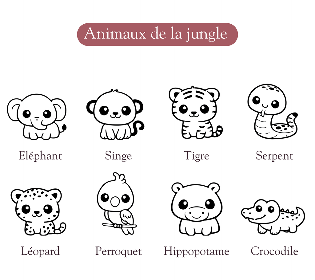 Emporte-pièces thème Animaux de la jungle