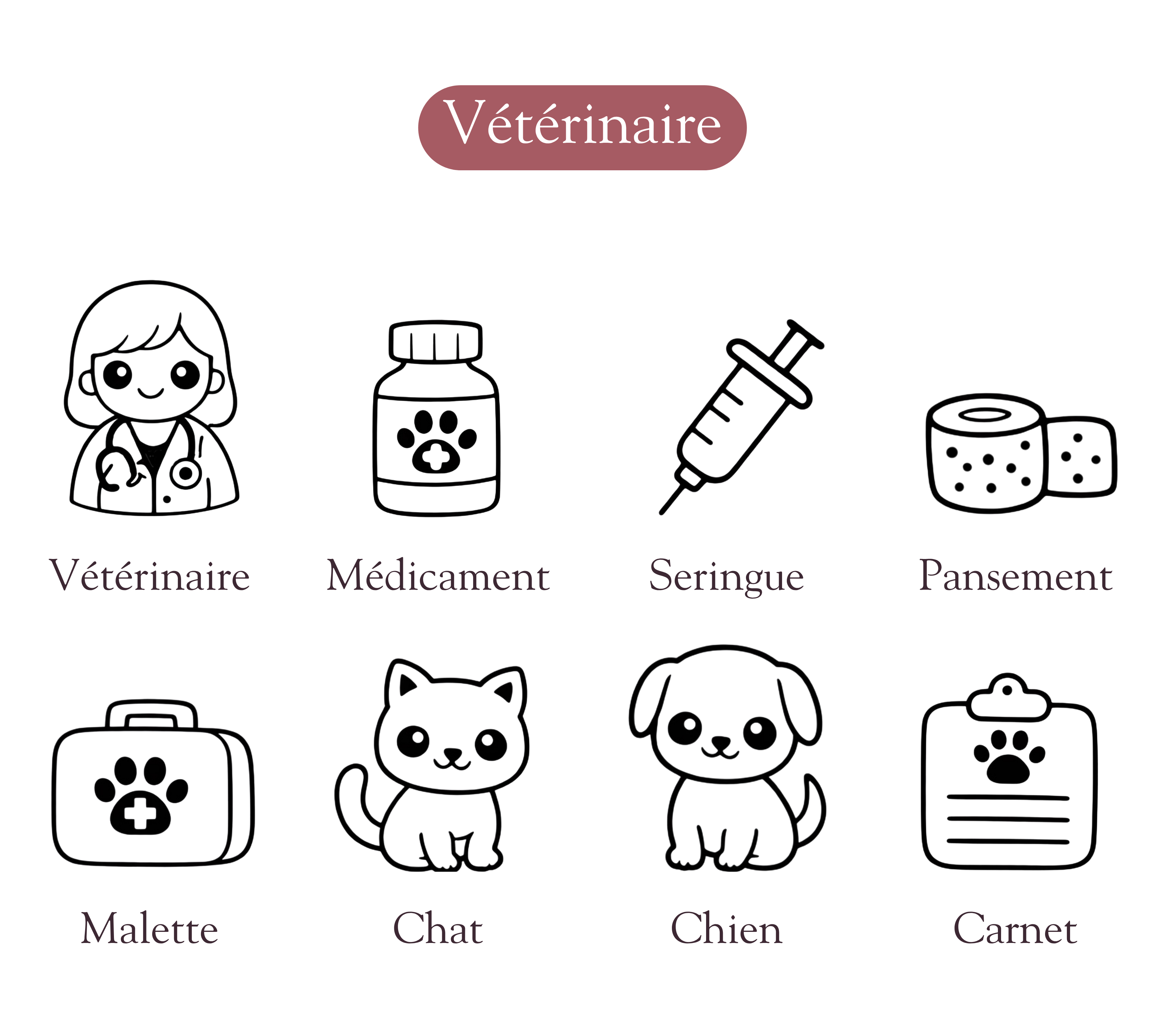 Emporte-pièces thème Vétérinaire avec prénom