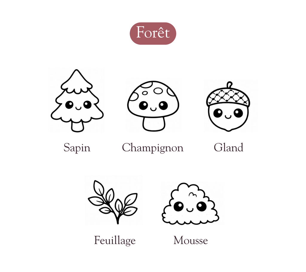 Emporte-pièces thème Forêt avec prénom