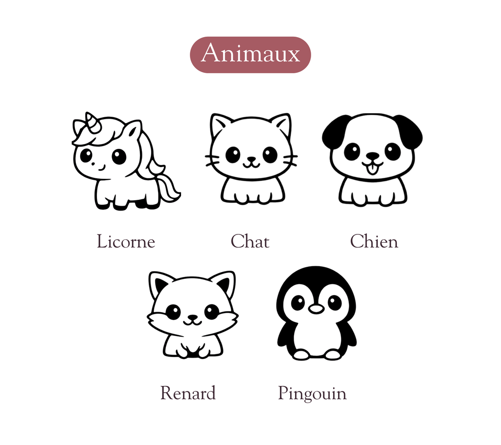 Emporte-pièces thème Animaux avec prénom