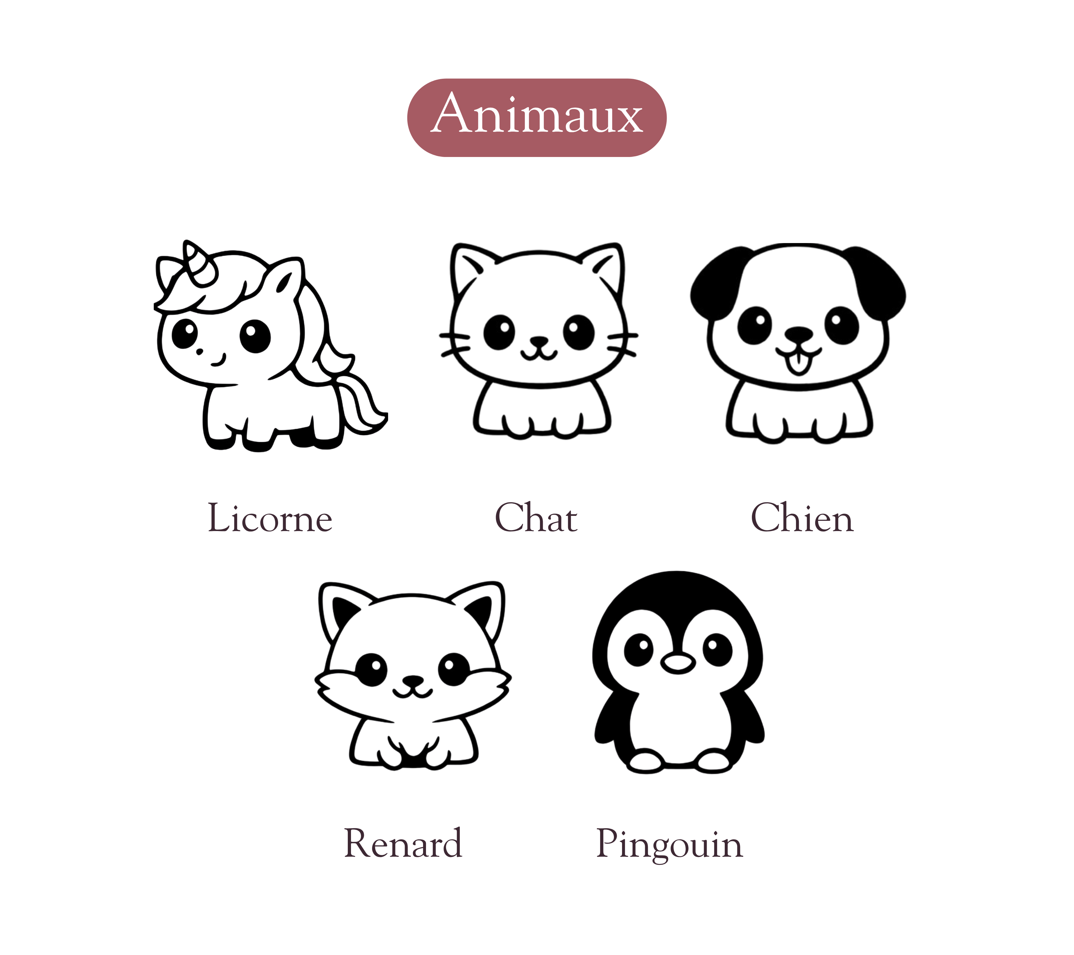 Emporte-pièces thème Animaux avec prénom