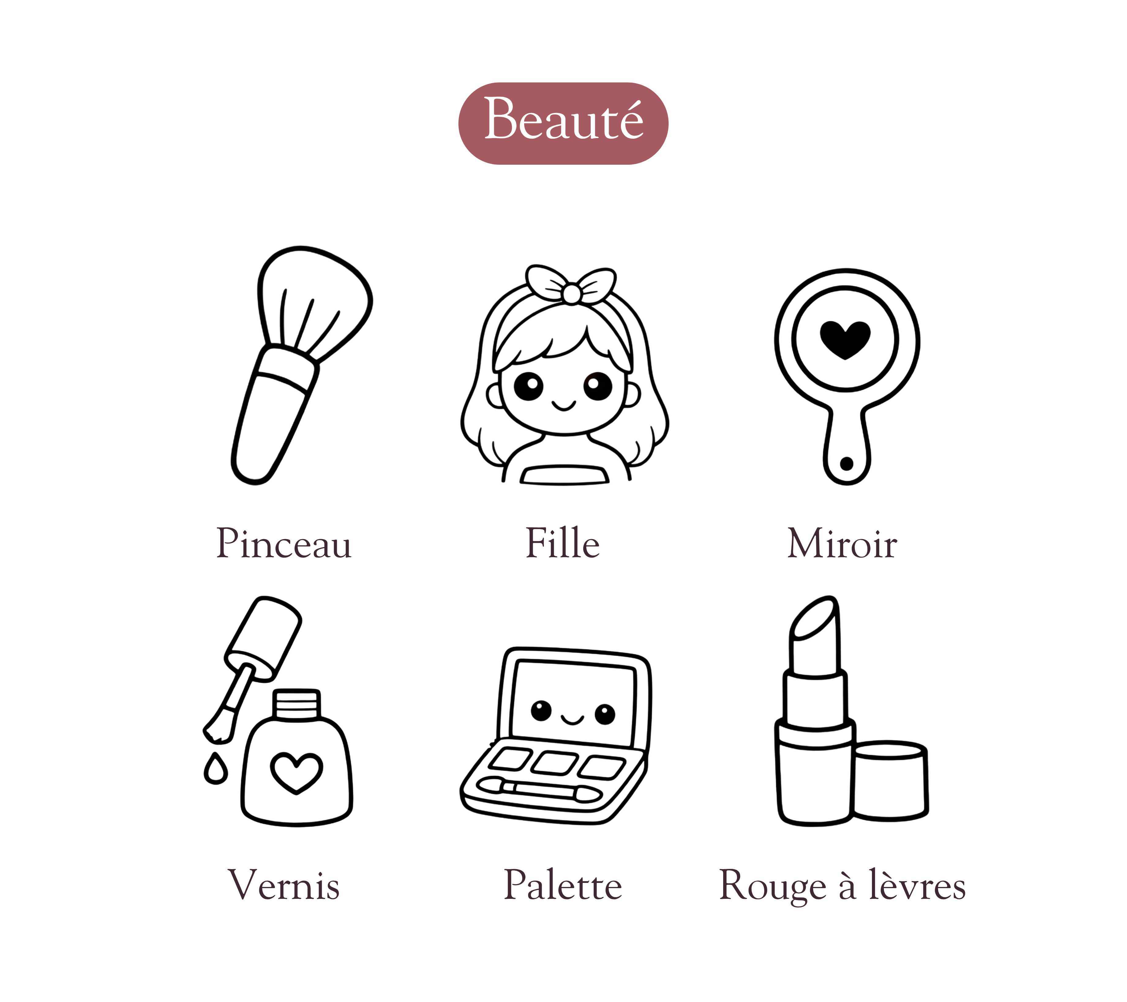 Emporte-pièces thème beauté avec prénom