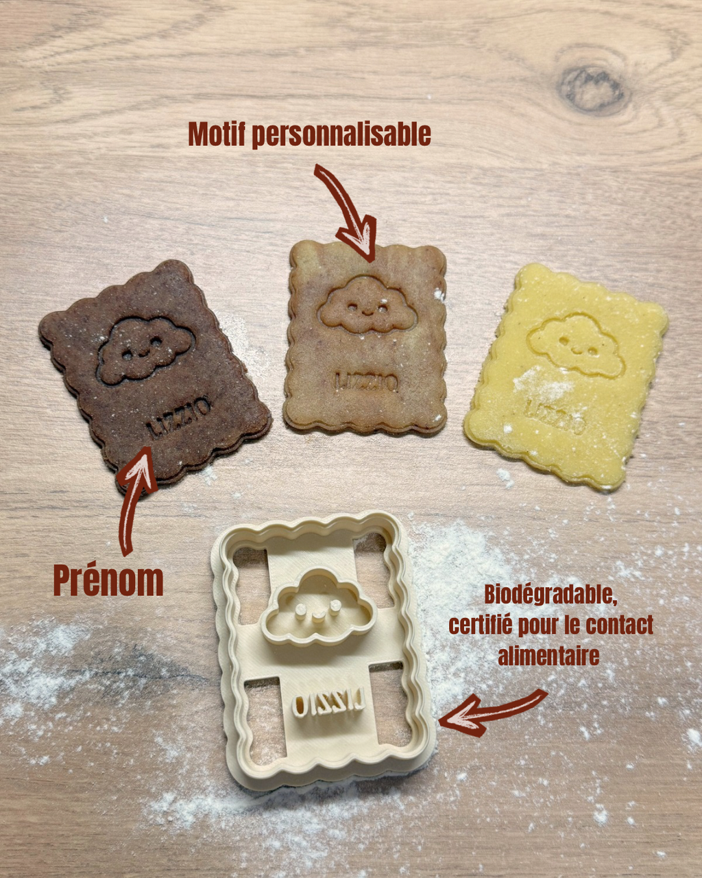 Emporte pièce prénoms personnalisés